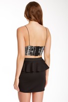 Thumbnail for your product : Blvd Sleeveless Snakeskin Printed Crop Cami