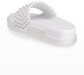 Thumbnail for your product : Christian Louboutin Tonal Spike Pool Slide Platform Sandals