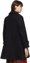 Thumbnail for your product : COMME DES GARÇONS GIRL Navy Wool Double-Breasted Coat