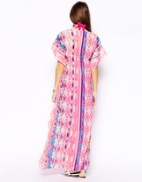 Thumbnail for your product : South Beach Long Open Caftan With Multi Print