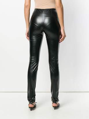 M Missoni leather effect skinny trousers