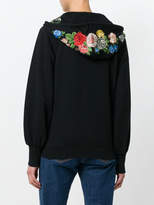 Thumbnail for your product : Sport Max Code embroidered rose zipped sweatshirt