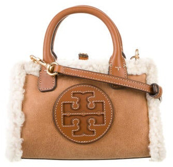 ella shearling micro tote bag
