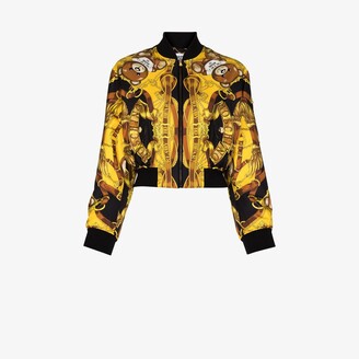 Moschino Teddy Scarf Silk Bomber Jacket - Women's -  Silk/Polyamide/Wool/ViscoseElastanePolyester - ShopStyle