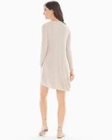 Thumbnail for your product : Elan International Elan Long Sleeve V-Neck Short Dress Oatmeal