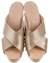 Thumbnail for your product : Diane von Furstenberg Metallic Slide Sandals