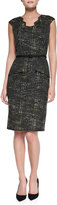 Thumbnail for your product : David Meister Belted Geometric-Print Dress