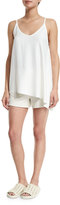 Thumbnail for your product : Helmut Lang Double-Weave Cotton Belted Shorts, Ivory