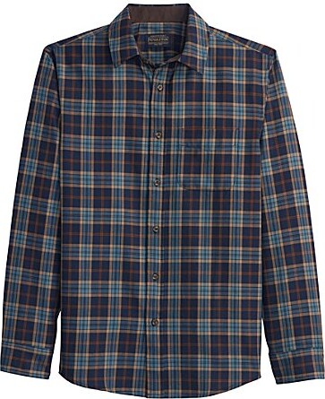 Pendleton Merino Lodge Mini Plaid Long Sleeve Woven Shirt