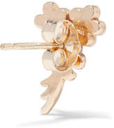 Thumbnail for your product : Alison Lou Daisy Bouquet Enameled 14-karat Gold Diamond Earring