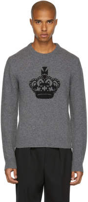 Dolce & Gabbana Grey Crown Crewneck Sweater