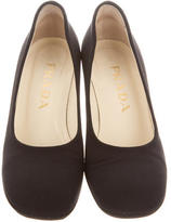 Thumbnail for your product : Prada Square-Toe Woven Pumps