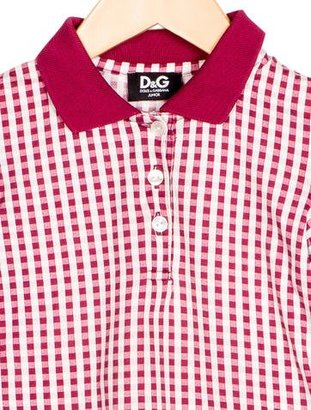 Dolce & Gabbana Boys' Gingham Collared Shirt