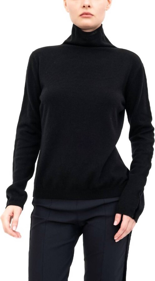 Elaine Kim Alexia Mock Neck Top In Black