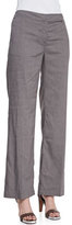 Thumbnail for your product : Eileen Fisher Linen-Blend Straight-Leg Trousers