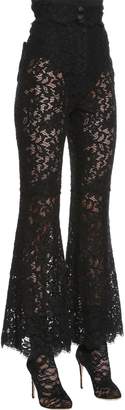 Dolce & Gabbana Flared Cordonetto Lace Pants