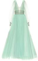 Thumbnail for your product : Monique Lhuillier Embellished tulle gown