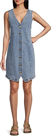 Vigoss Sleeveless Denim Dress