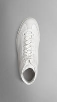 Thumbnail for your product : Burberry Leather High-Top Trainers