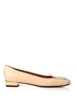 Thumbnail for your product : Fendi Gold-plate patent leather flats