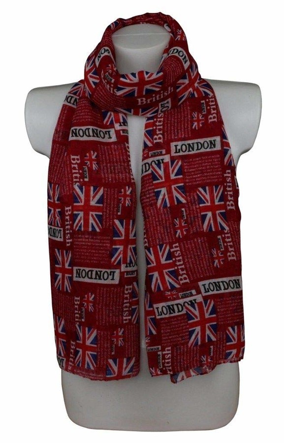 New Union Jack UK Flag Print Maxi Scarf Sarong Ladies Girls at Wholesale Price