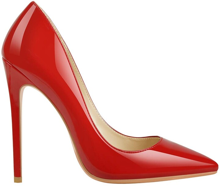 red pumps size 12