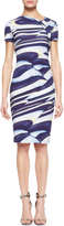 Thumbnail for your product : Escada Printed Knot-Neck Dress
