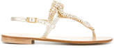 Thumbnail for your product : Emanuela Caruso Serpente crystal embellished sandals