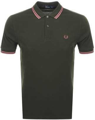 Fred Perry Twin Tipped Polo T Shirt Green