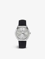 Thumbnail for your product : Jaeger-LeCoultre Q1548420 Master stainless steel and leather watch