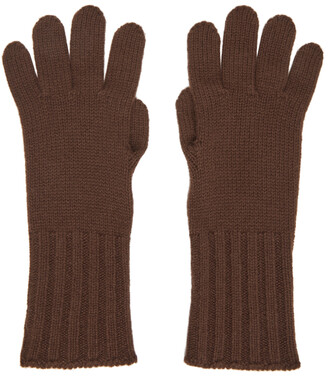 Margaret Howell Burgundy Long Cuff Gloves