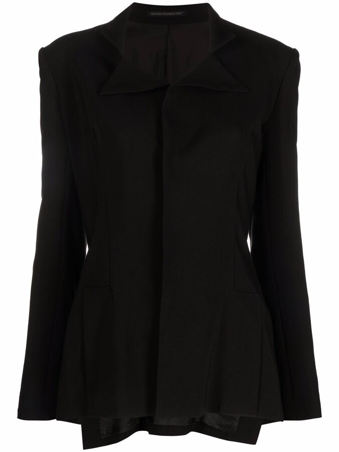 Yohji Yamamoto NotchedCollar Tailored Jacket ShopStyle Blazers