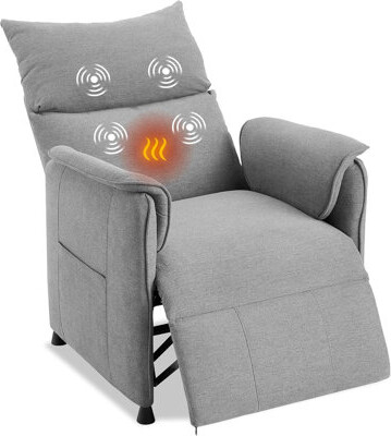 Elertric Recliner Chair with Massage and Heat, Adjustable Single Recliners Sofa with Remote Control Home Theater Seating &Armchair for Living Room/Off