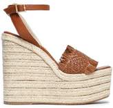 Thumbnail for your product : Paloma Barceló Woven Leather Platform Wedge Sandals