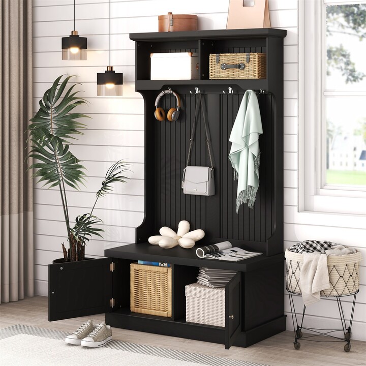 Dropship ON-TREND Slim Entryway Organizer With 2 Flip Drawers