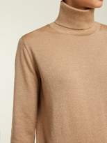 Thumbnail for your product : Joseph Roll Neck Metallic Wool Blend Sweater - Womens - Gold