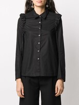 Thumbnail for your product : Ann Demeulemeester Ruffled Shoulder Cotton Shirt