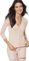 Thumbnail for your product : New York and Company Rhinestone V-Neck Chelsea Cardigan - 7th Avenue