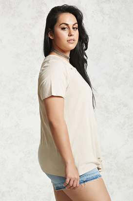 Forever 21 Distressed Vented Tee