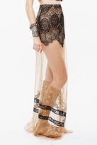 Thumbnail for your product : For Love & Lemons Antigua Maxi Skirt in Nude/Black