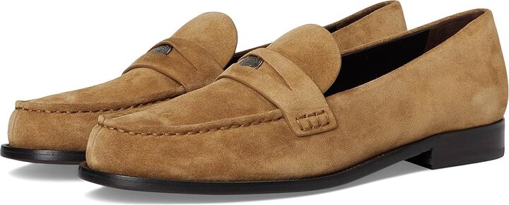 Tory Burch Classic Penny Loafers Women's Flat Shoes Wild Tabacco : 6.5 M, Leather