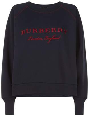 Burberry Embroidered Logo Sweatshirt