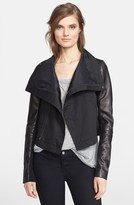 Thumbnail for your product : Veda 'Max Army' Leather & Cotton Twill Jacket