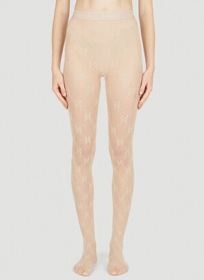 Gucci GG Monogram Open-Knit Tights - ShopStyle Hosiery