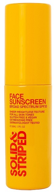 solid and striped face sunscreen