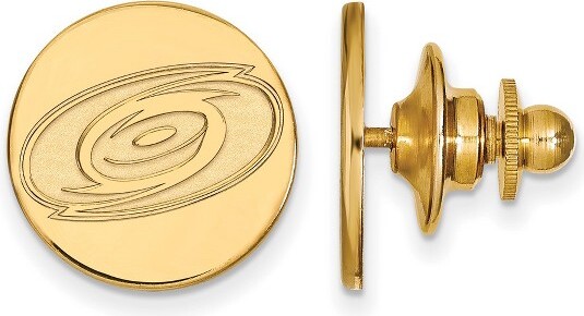 Black Bow Jewelry Co. BlackBowJewelry14kYellowGoldPlatedSterlingSilverCarolinaHurricanesNHLPin