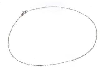 Ice Diamond Accented 18K White Gold Oval Shaped with Dangle Pendant Necklace