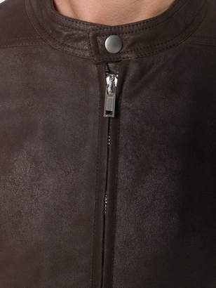 Rick Owens zipped leather jacket