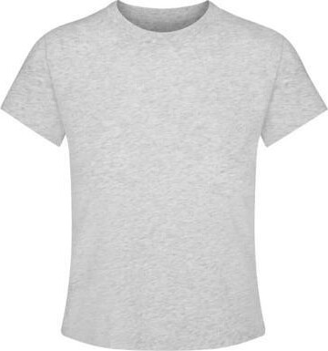 SKIMS Relaxed Tees Shrunken T-Shirts, Light Heather Grey, Medium