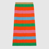 Viscose blend striped skirt 